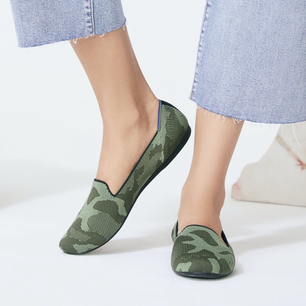 Rothy's Shoes Sz 10 The Loafer Olive Green Camo Flat Shoes Flats Comfort Travel